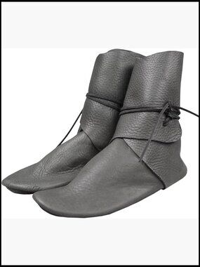 Medieval Slip On Lace Up Boots Cosplay Western Pirate Viking Cuff Shoes